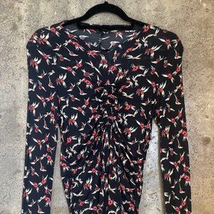 Isabel Marant Black and Red Floral Domino T-Shirt